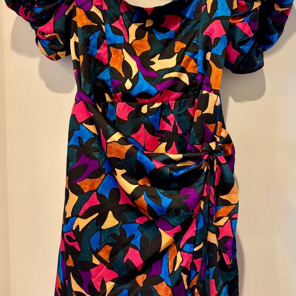 Show Me Your Mumu Women's Danielle Mini Dress $167 sz L colorful black party - Picture 3 of 8